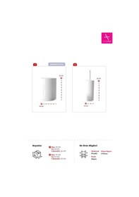 Resim Prima Nova Flores 2'li Banyo Seti - Beyaz Beyaz 