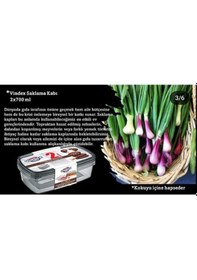 Resim Vindex 2 Li Dikdörtgen Sakalama Kabı 2 700 Ml 