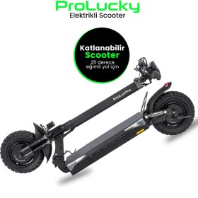 Resim Prolucky Extreme Çift Motorlu ve Çift Süspansiyonlu Elektrikli Scooter 