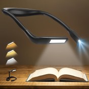 Resim LED Boyun Okuma Işığı Şarj Edilebilir, Yatakta Kitap Okumak İçin Işık, 3 Renk, 9 Parlaklık Seviyesi, Hafif Rahat Tasarım, Uzun Ömürlü, Örme İşleri, El Sanatları ve Kamp için Mükemmel 