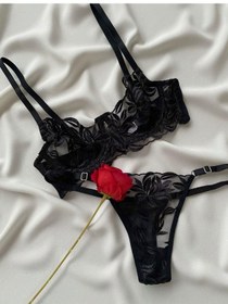 Resim La Linaa Mona Kadın Bralet Takım-siyah Siyah 