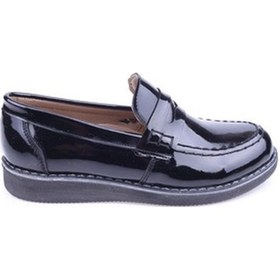 Resim Sema Kids 1674 Erkek Çocuk Parlak Babet Ayakkabı 