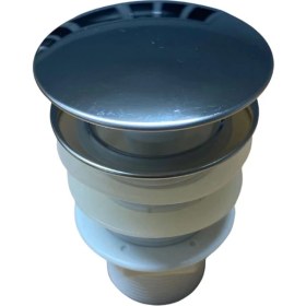 Resim Pop Up Krom Kaplama Bas Aç Lavabo Sifonu Gideri Ekstra Contalı 