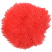 Resim Padalink Kırmızı Kürklü Rüzgar Engelleyici - Lavaliye Mikrofon Koruması 