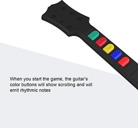 Resim Gitar Hero ve Rock Band Oyunları için Gitar Askılı Wii Gitar Kontrol Cihazı, Beyaz 
