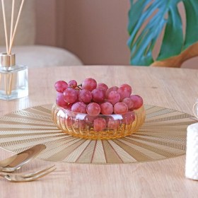 Resim Glore Küçük boy Cam Sarı Salata Kasesi 