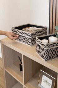Resim Pazar Kapısı 4 Lü Çekmece Düzenleyici Organizer Dekoratif Sepet Hurç (Bohe 4 Lü Çekmece Düzenleyici) 