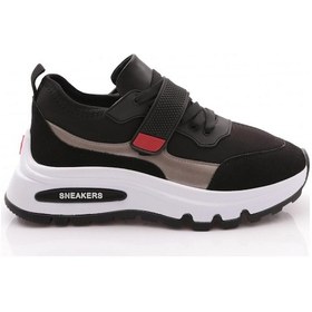 Resim Dgn 081 Kadin Üstü Yazili Spor Ayakkabi 081-2252-R145802 Beyaz - Siyah 