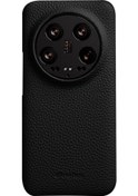 Resim Xiaomi 14 Ultra, İçin Cep Telefonu Kılıfı, Hakiki İnek Deri Kaplamalı Pc Eksik Arka Kapak 