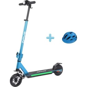 Resim ONVO KX-03 200W Elektrikli Çocuk Mavi Scooter - Kasklı 