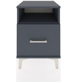 Resim Hyperion Komodin Tek Raflı Tek Çekmeceli 44x44x64 Antrasit-an... Antrasit 