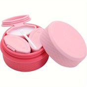 Resim Silikon Seyahat Dispenser | BPA-Free Kozmetik Kapları Sıkıştırma Kapak ile | Çoklu Bölme Göz Kremi, Serum ve Yağ için | Sızdırmaz Tasarım Şampuan ve Sıvılar için | Dayanıklı ve Taşınabilir | Seyahat ve Seyahat Aksesuarları için İdeal 