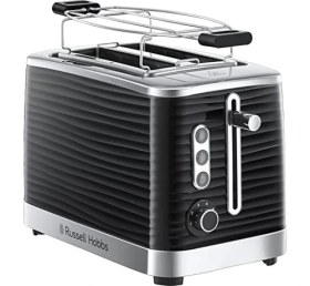 Resim Esmo Home Russell Hobbs Ekmek Kızartma Makinesi [2 Dilim Için] Inspire Siyah, Yüksek Kaliteli Parlak Yapılı (Ekstra Geniş Tost Yuvaları, Ekmek Başlığı, 6 Kızartma Kademesi + Buz Çözme ve Isıtma Fonksiyonu) 