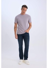 Resim DeFacto %100 Pamuk New Regular Fit Bisiklet Yaka Basic Düz Kısa Kollu Tişört V7699AZ25SPPR495 