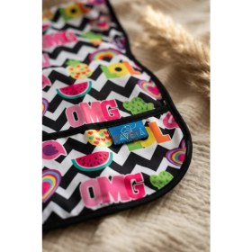 Resim Babydonat Joyful Pop Renkli Pop-Art Desenli Sıvı Geçirmez Cepli Bebek Mama Önlüğü - Eğlenceli Figürlü Leke Tutmaz Ek Gıda Önlüğü 6-24 Ay 