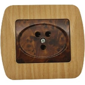 Resim Demirbağ Dmr Riva Maun Ahşap Desenli Telefon Prizi 