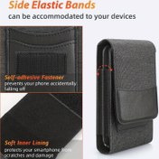 Resim Evrensel Dayanıklı Dikey Cep Telefonu Kemer Çantası Taşınabilir Tutma Halkası Kanca Çift Telefon Çantası Dış Mekan için 19.05cm Cep Telefonu için iPhone 16 15 14 13 12 11 Pro Max Plus, Samsung Galaxy S25 24 23 22 21 Ulrta Plus FE ve A Serisi telefonlar, moto Google Telefonlar vb 