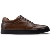 Resim Deery Hakiki Deri Taba Rengi Sneaker Erkek Ayakkabı 
