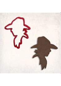 Resim Kovboy Kafa Kurabiye Kalıbı Şekillendirici Kopat KIrmızı 