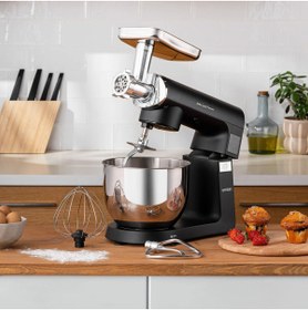 Resim Emsan Bella Gusto Premıum Döküm Dijital Stand Mikser Mutfak Şefi Siyah 7lt 1800watt 