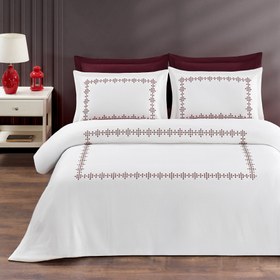 Resim Pasioni Felice %100 Pamuk Saten Nevresim Takımı (Bordo) 