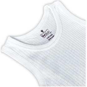Resim Novibaby 24-36 Ay Ribana Bebek Atlet Body Zıbın Beyaz Raporlu Çıtçıtlı 100% Pamuk Beyaz 