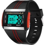 Resim Hanyang Kırmızı Erkekler Spor Saat Dijital Alarmlı Saat Chrono 3bar Su Geçirmez Saatler Arka Işık Kare Moda Kadın Oto Hafta LCD Saat Kadın Hediyeler (Yurt Dışından) 