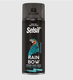 Resim Mey İthalat Selsil Rainbow Akrilik Sprey Boya 9005 Parlak Siyah 