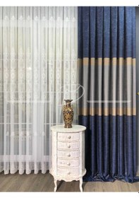 Resim Fon Perde Bantlı Panel 4 Renk Satenimsi Görüntü 