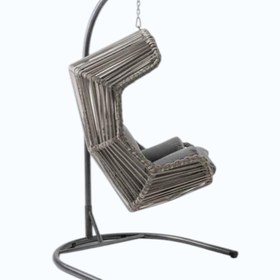 Resim Rehome Akçay Tek Kişilik Rattan Bahçe Salıncağı | Gri 