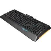Resim Rampage Rapıdo Plus Semi Mechanical Sese Duyarlı Lc Layout Rainbow Işıklı Makrolu Gaming Klavye 