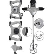 Resim Steiner Alman 2800 Watt Bakır Sargı 6 Kademeli Alçı Boya ve Harç Karıştırıcı Mikser Gri 