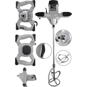 Resim Steiner Alman 2800 Watt Bakır Sargı 6 Kademeli Alçı Boya ve Harç Karıştırıcı Mikser Gri 