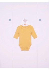 Resim Julayla Kidaxi Uzun Kollu Çıtçıtlı Sarı Bebek Body Sarı 