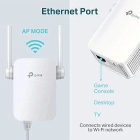 Resim Daisy Home TL-WA855RE, N300 Mbps Wi-Fi Menzil Genişletici, 2 Harici Anten ve 1 Ethernet Bağlantı Noktalı Wi-Fi Güçlendirici/hotspot, Access Point Modu, Tüm Wi-Fi Yönlendiriciler ile Çalışır 
