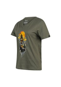 Resim 2as Alone Baskılı V Yaka Kadın T-shirt 413 Haki 