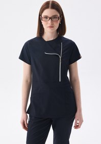 Resim Bayi | K I E V | Lacivert Lüks Likralı Hemşire Üniforması - 3XL 