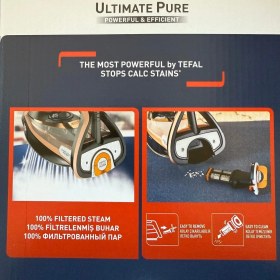 Resim Yüksek Performanslı 3000W Buhar Kazanlı Ütü, Parlak ve Şık Siyah Tasarım 