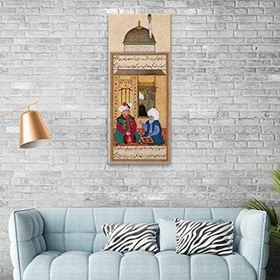 Resim Arty Tablo Sultan Orhan Çandarlı Halil Paşa ve Molla Alaeddin Esved Tablo AMZ-MNY005-x 40x95 
