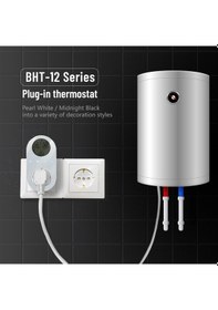 Resim Butuglobal Bht12-cw Wifi Özellikli Takılabilir Lcd Termostat, Ab Tak Beyaz 