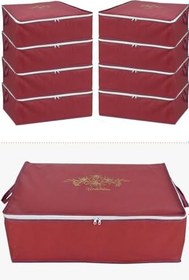 Resim 8 Adet Siyah Baza Tipi Hurç 64x46 X 22 Cm Siyah Renk Baza Altı Büyük Boy Saklama Hurcu (bordo) 