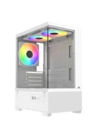 Resim Powerboost M5001w 500w 3 12cm Rainbow Fan Usb 3.0 Seaview Matx Gaming Beyaz Kasa 