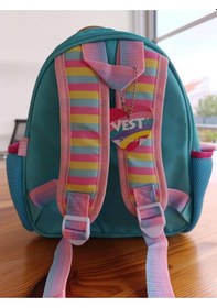Resim Vest Anaokulu Çantası Turkuaz Pembe Unicorn 