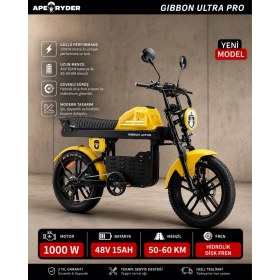 Resim Ape Ryder Gibbon Ultra Pro 1000W Elektrikli Bisiklet AYNA VE EL GAZI HEDİYELİ 