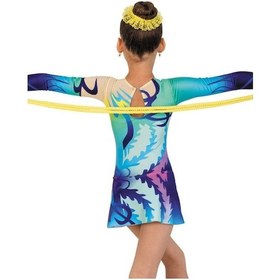 Resim C-50 Baskılı Etekli Cimnastik Mayo Çok Renkli 