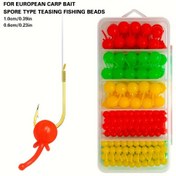 Resim 100/180 adet Sazan Yem Balıkçılık Yem Seti, Yüzen Yumuşak Boncuk Mısır Aromalı Silikon Yem Seti, Plastik Kutu ile 3 Renk, Tatlı ve Tuzlu Su Balıkçılığı için Uygun 