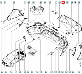 Resim Kadjar Arka Tampon Spoileri 2015-2016 De-Ga 850B22266R 