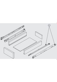 Resim Samet 500 Mm Bantlı Metal Ray Set Beyaz 