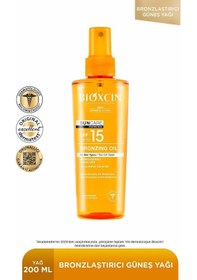 Resim Bioxcin Sun Care Bronzlaştırıcı Yağ 15 Spf 200 ml - Kakao Yağı Havuç Yağı 15 Spf 