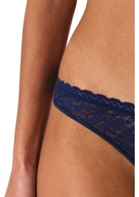 Resim Penti Lacivert Easy Lace Dantel V Model Brazilian Külot 